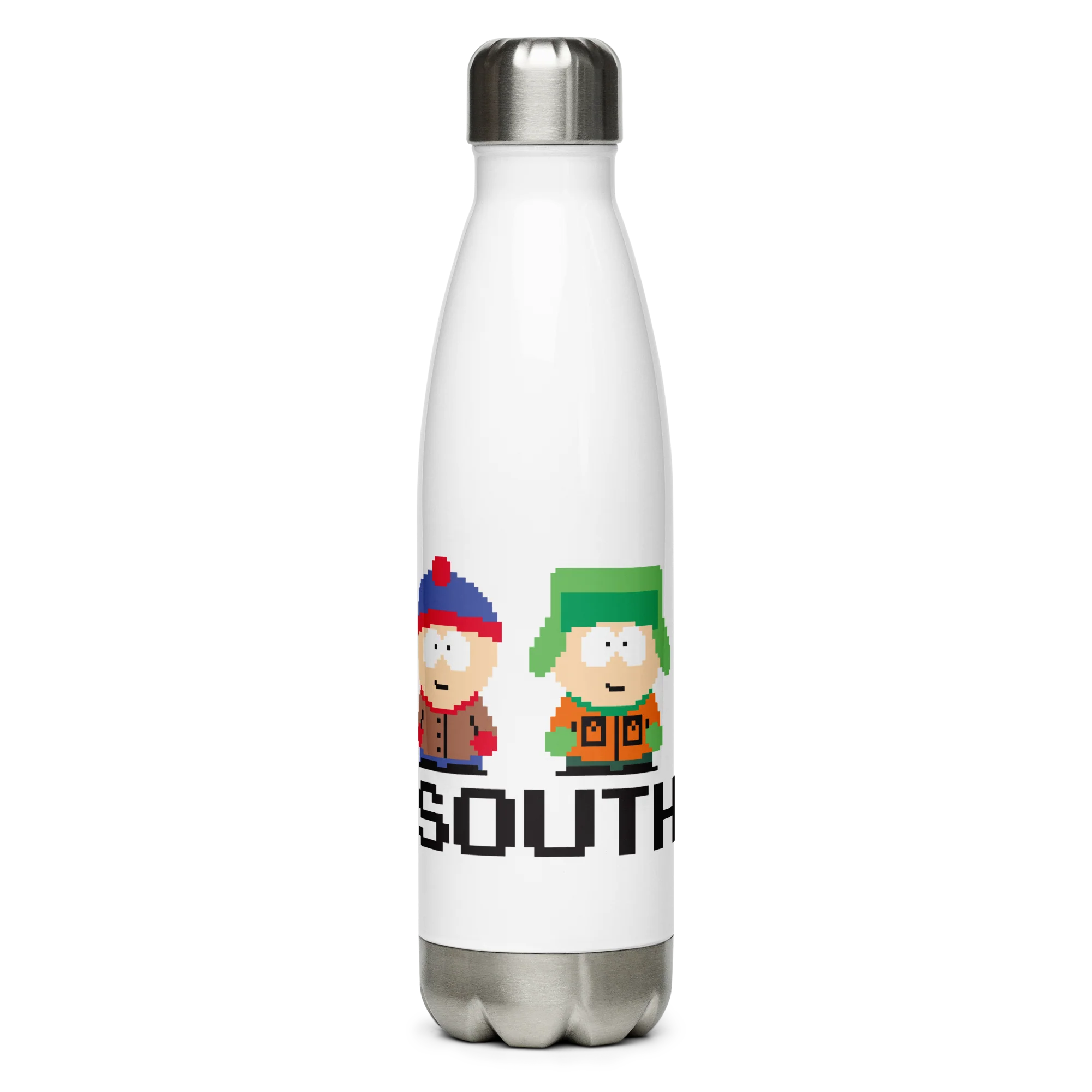 South Park 8 Bit Characters Stainless Steel Water Bottle - Image 3