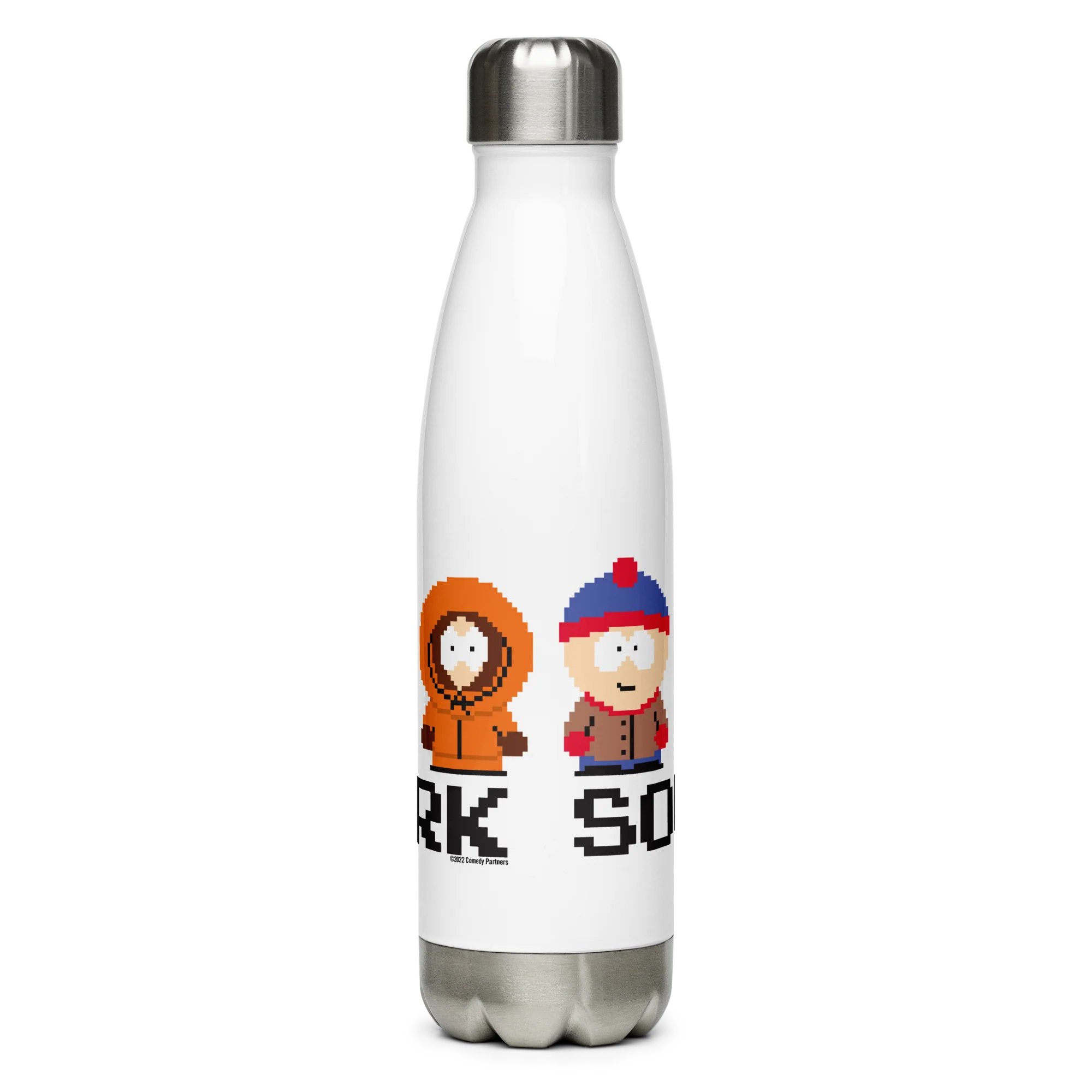 South Park 8 Bit Characters Stainless Steel Water Bottle - Image 4