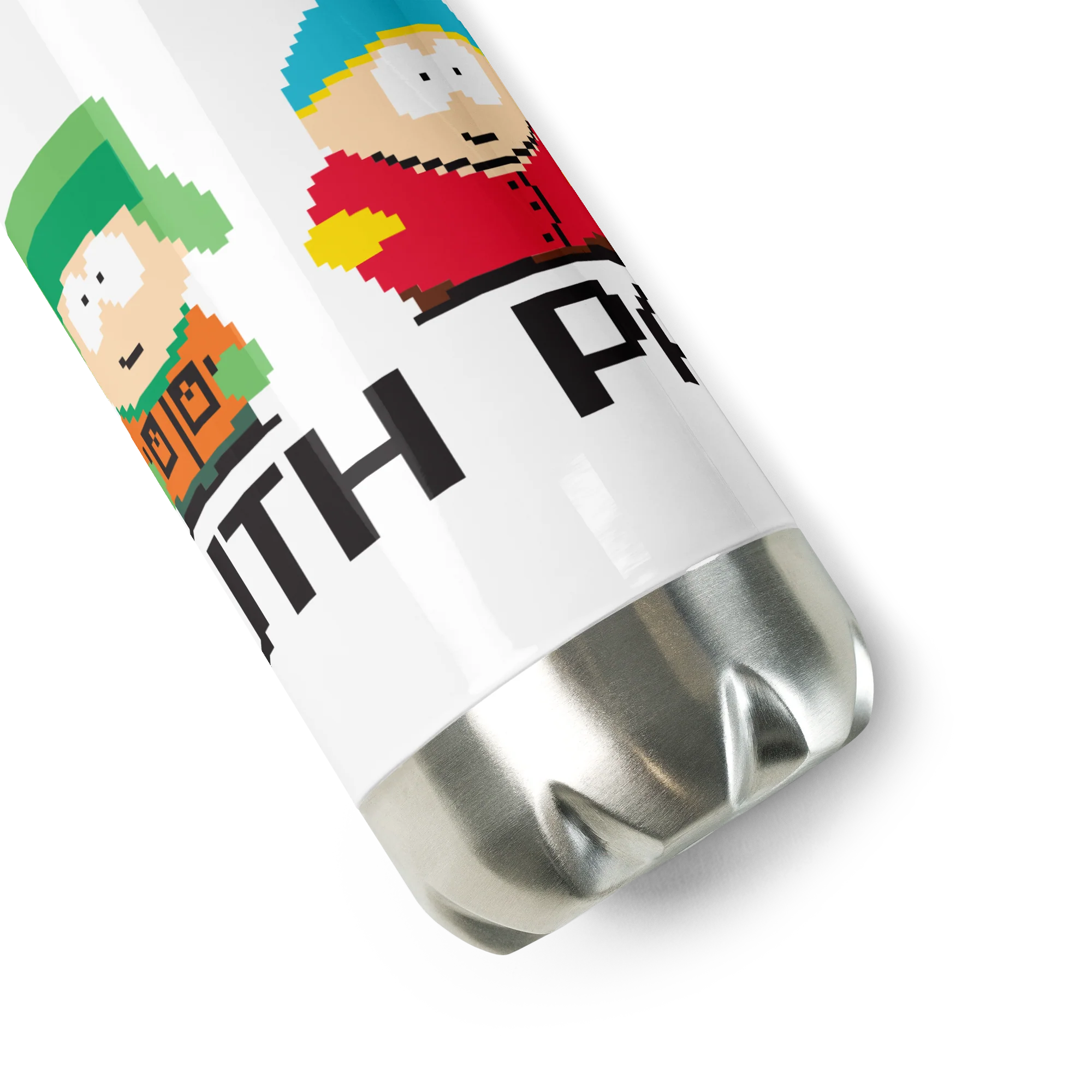 South Park 8 Bit Characters Stainless Steel Water Bottle - Image 5