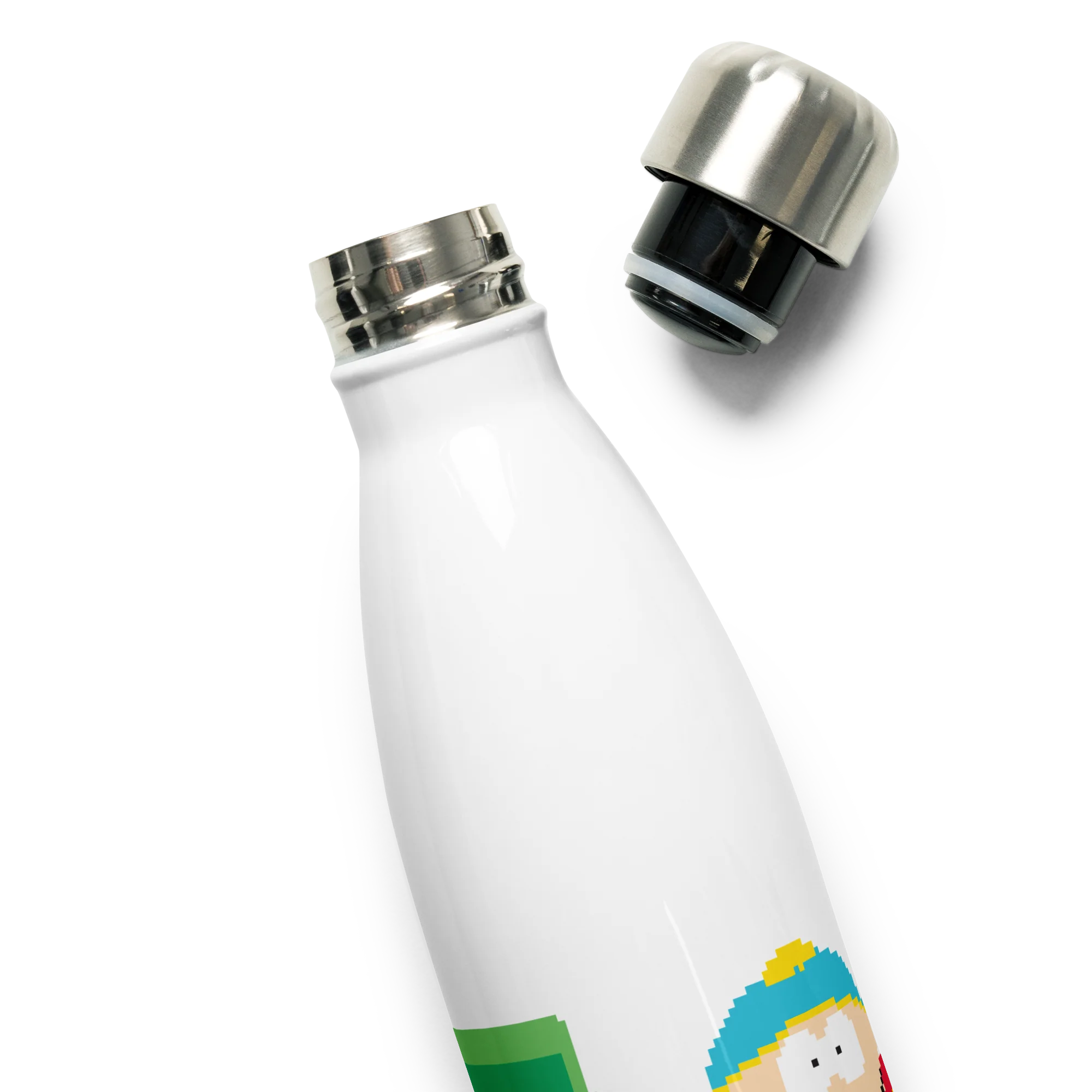 South Park 8 Bit Characters Stainless Steel Water Bottle - Image 6