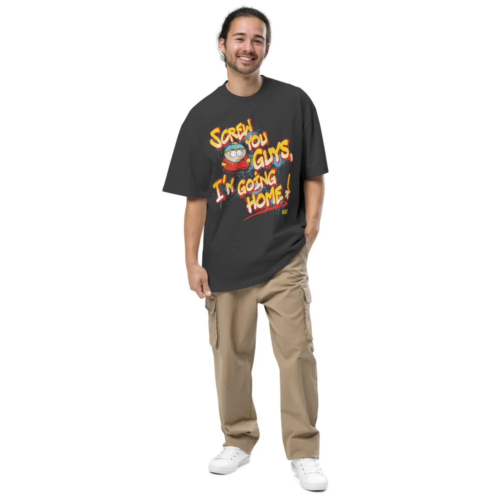 South Park Cartman Screw You Guys Graffiti Oversized T-Shirt - Image 3