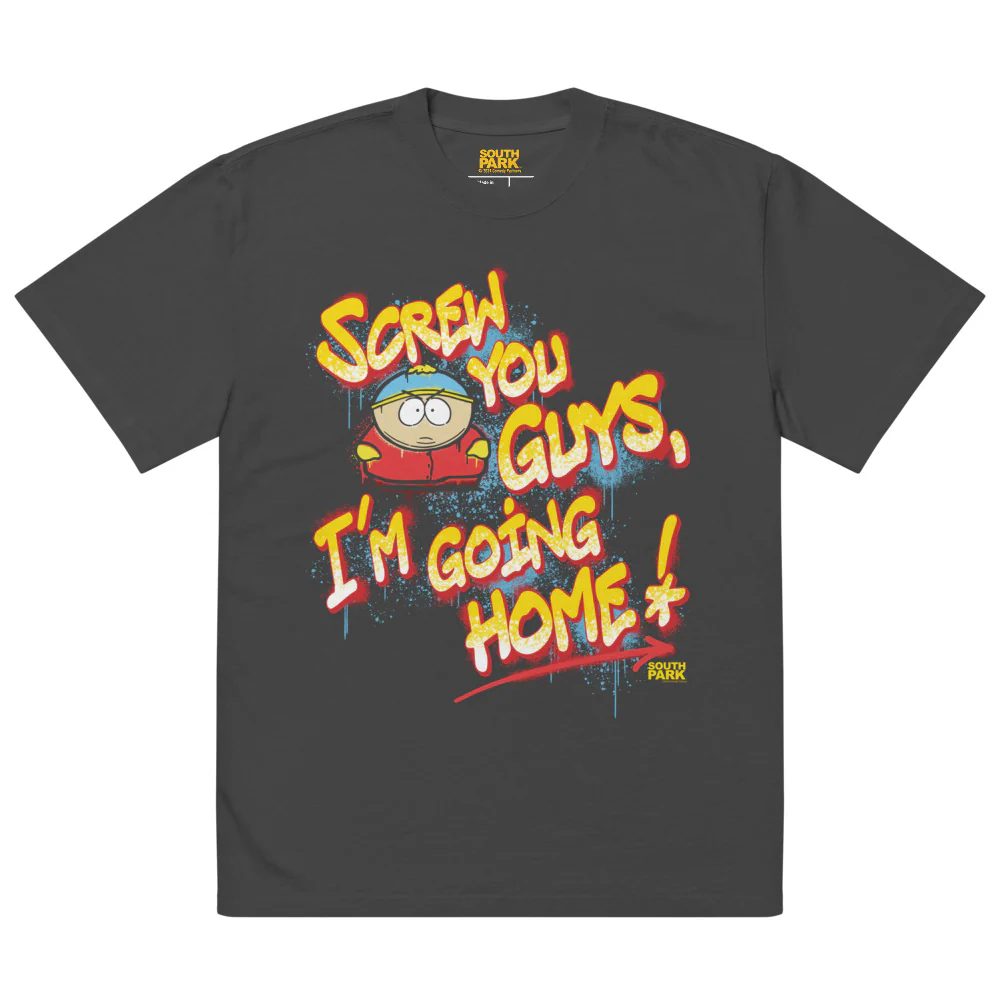 South Park Cartman Screw You Guys Graffiti Oversized T-Shirt - Image 6