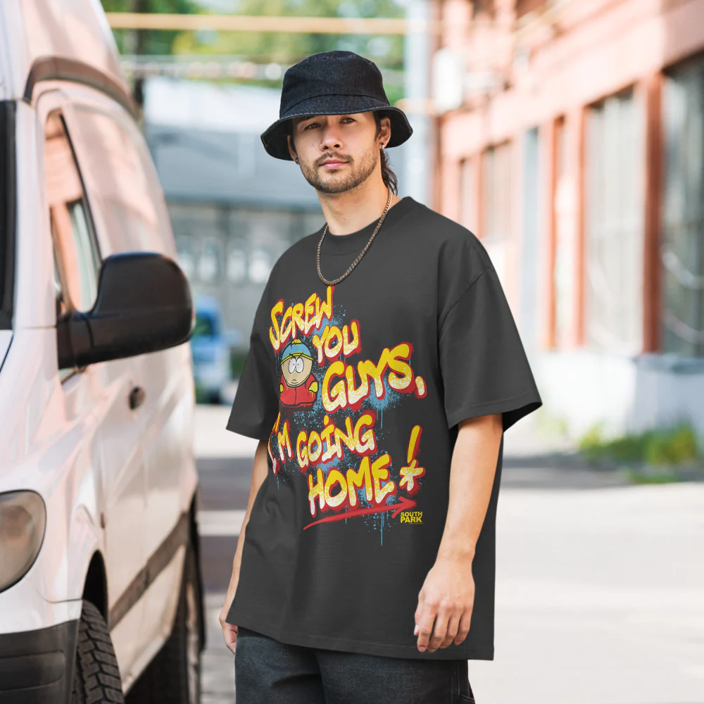 South Park Cartman Screw You Guys Graffiti Oversized T-Shirt - Image 7