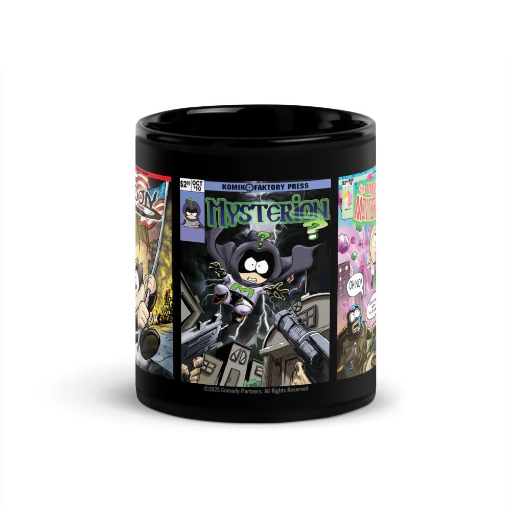 South Park Comic Book Black Glossy Mug - Image 3