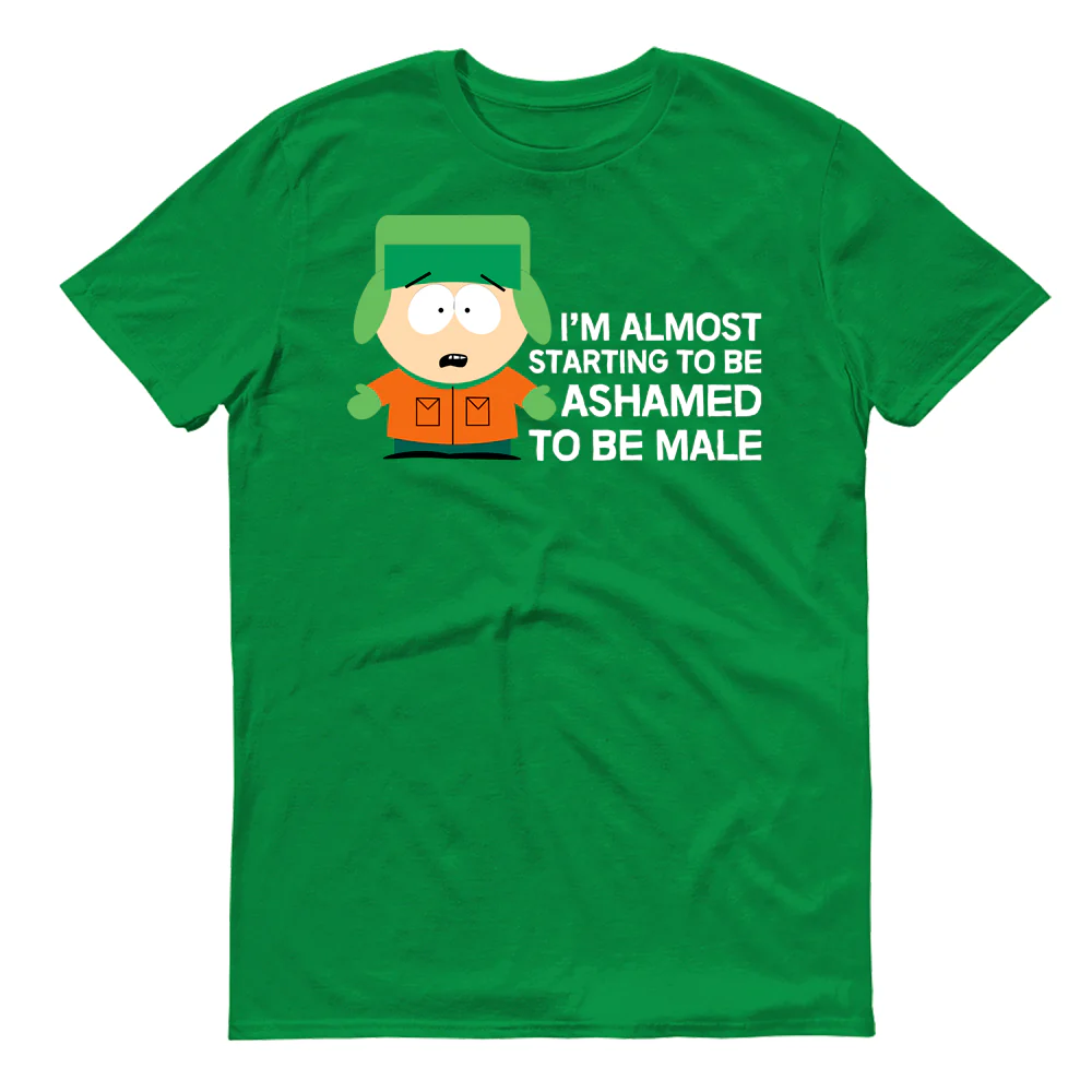 South Park Kyle Ashamed To Be Male Adult Short Sleeve T-Shirt - Image 4