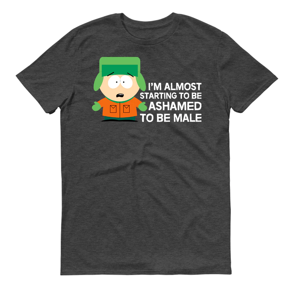 South Park Kyle Ashamed To Be Male Adult Short Sleeve T-Shirt - Image 6