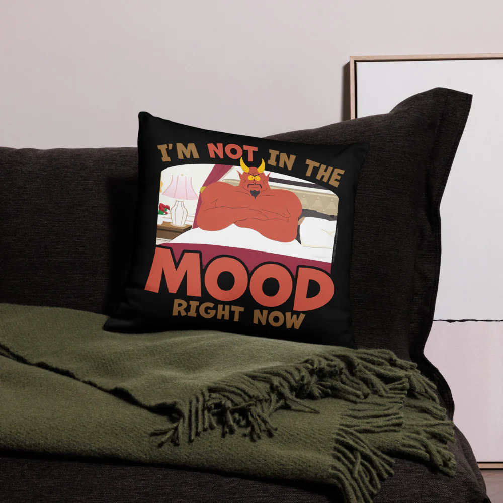 South Park Satan I'm Not In The Mood Throw Pillow - Image 3