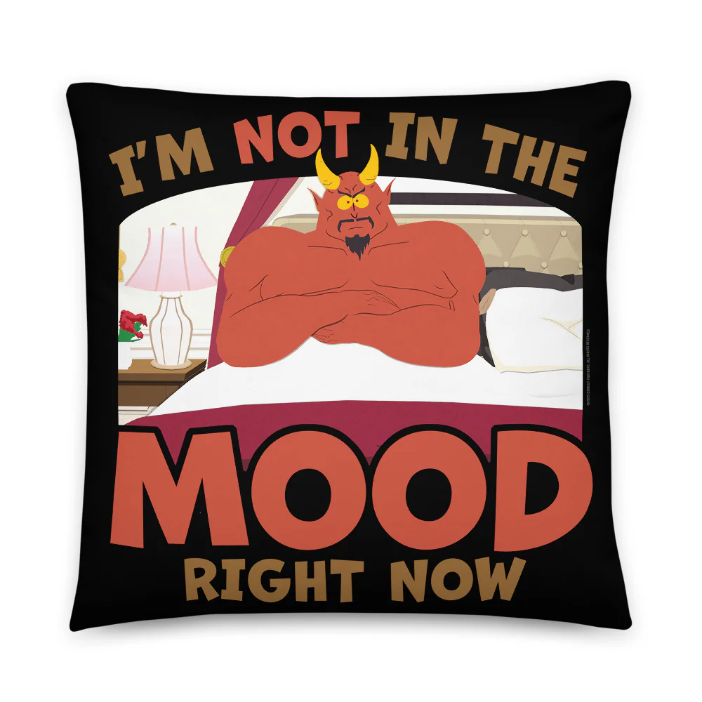 South Park Satan I'm Not In The Mood Throw Pillow - Image 4